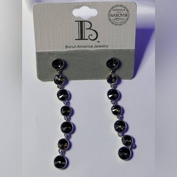 NWT. Borun American Jewelry Earring with Swarovski crystals. - Picture 3 of 8